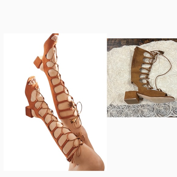 Aurora tall Gladiator flat sandals by just fab - Picture 1 of 9